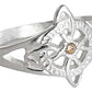 Anillo Nudo De Bruja Con Zirconia De Color Plata Solida 925