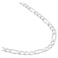 Joyaris Cadena Figaro 3x1 Plata 925 Hombre 55cm 7mm Plateado