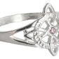 Anillo Nudo De Bruja Con Zirconia De Color Plata Solida 925