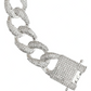 Pulsera Esclava Cubana Diamantes Hiphop Plata 925 1.6 Cm