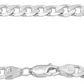 Joyaris Cadena Barbada Cubana Plata 925 Hombre 50cm 6mm Plateado