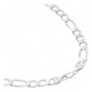 Joyaris Cadena Figaro 3x1 Plata 925 Hombre 55cm 8mm Plateado