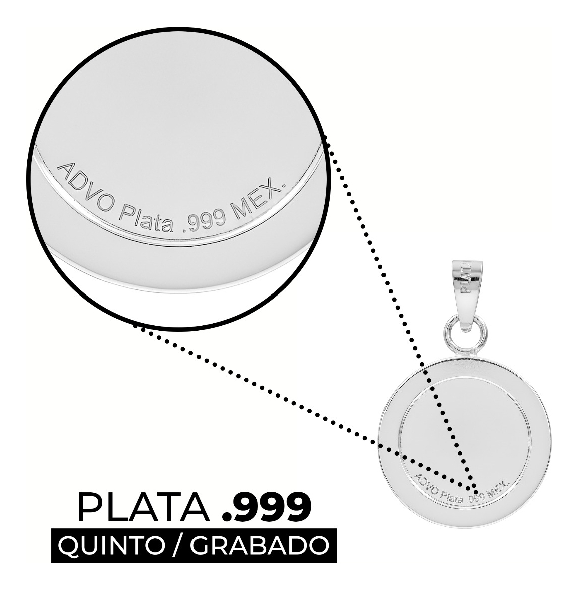 Dije Sagrado Corazón Jesús De Plata Pura 999 Zirconia 3.2 Cm Plateado