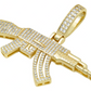 Joyaris Dije Cuerno De Chivo  Hombre Zirconias 40x51mm Dorado