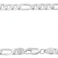 Joyaris Cadena Figaro 3x1 Plata 925 Hombre 45cm 6mm Plateado