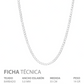 Cadena Cubana Barbada Hombre Regalo Plata 925 5 Mm 55 Cm Plateado