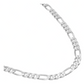 Cadena Figaro 3x1 Gruesa Hombre Regalo Plata 925 6 Mm 55 Cm Plateado