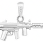 Joyaris Dije Subfusil Silenciador Plata 925 Hombre 26mm Plateado