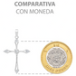 Joyaris Dije Cruz Italiana Plata 925 Unisex Zirconias 31mm Plateado