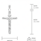 Joyaris Dije Cruz Tubular Cristo Plata 925 Unisex 30mm Plateado