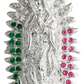 Dije Grande Virgen De Guadalupe Zirconias Plata 925