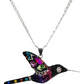 Collar Aretes Colibrí Artesanal Zirconias Plata Ley 925