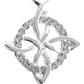 Dije Nudo De Bruja Celta Redondo Zirconias Plata Ley 925