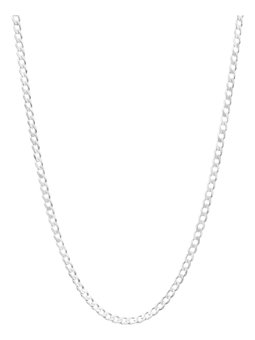 Joyaris Cadena Barbada Cubana Plata 925 Hombre 50cm 5mm Plateado
