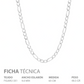 Cadena Figaro 3x1 Gruesa Hombre Regalo Plata 925 9 Mm 65 Cm Plateado