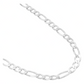Joyaris Cadena Figaro 3x1 Plata 925 Hombre 55cm 8mm Plateado