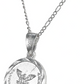Collar San Miguel Arcangel Diamantado Mediano Plata Ley 925