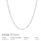 Cadena Figaro 3x1 Hombre Mujer Regalo Plata 925 4 Mm 70 Cm Plateado