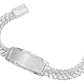 Joyaris Esclava Petatillo Placa Diamantada Plata 925 Hombre Plateado 16 Cm