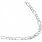 Cadena Figaro 3x1 Hombre Mujer Regalo Plata 925 4 Mm 70 Cm Plateado