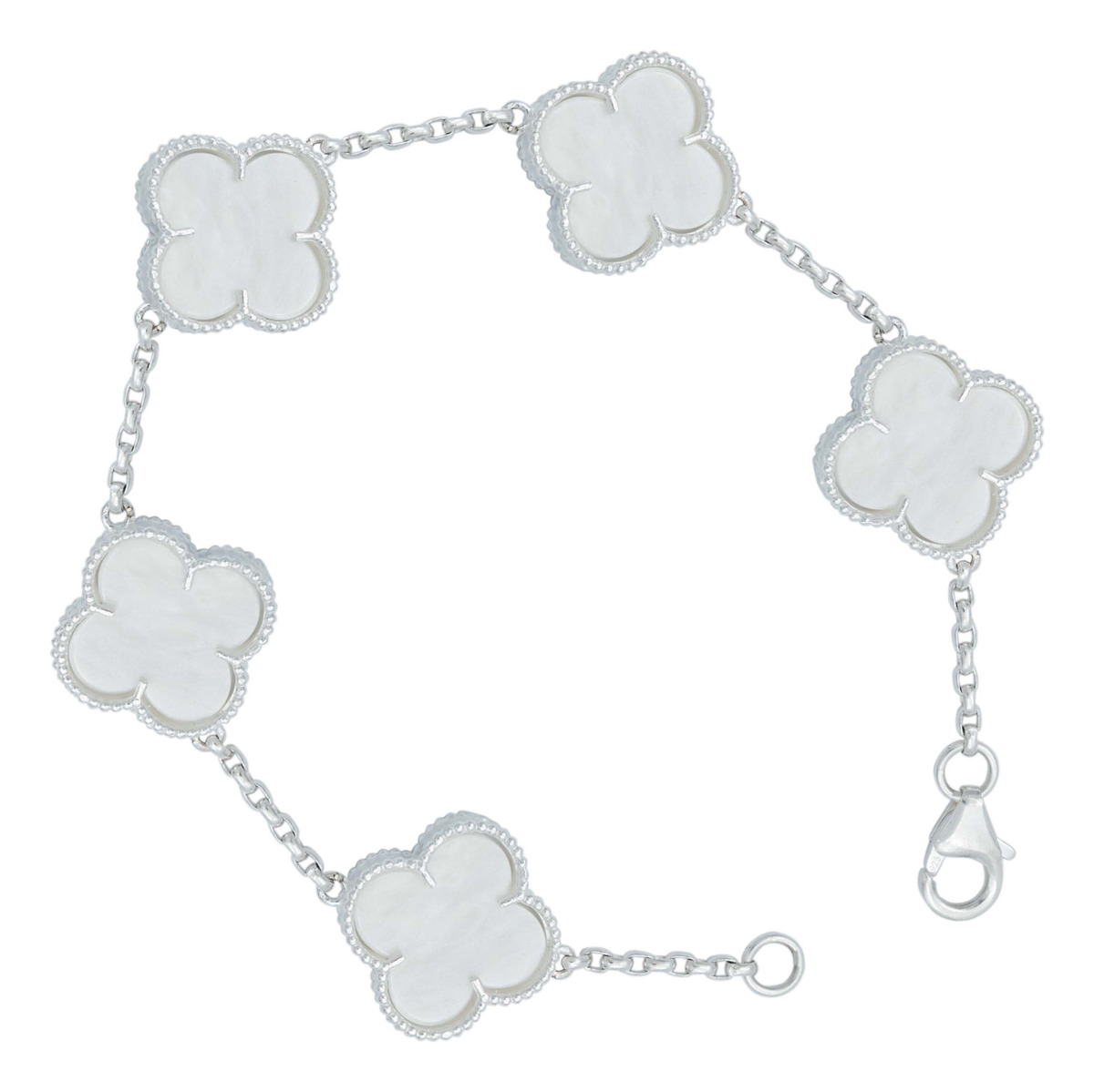 Pulsera Trebol Esmaltado Regalo Hombre Mujer Plata 925