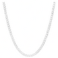 Cadena Cubana Barbada Gruesa Hombre Plata 925 7 Mm 65 Cm Plateado