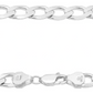 Cadena Cubana Barbada Gruesa Hombre Plata 925 8 Mm 60 Cm Plateado