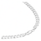 Cadena Cubana Barbada Gruesa Hombre Plata 925 7 Mm 65 Cm Plateado