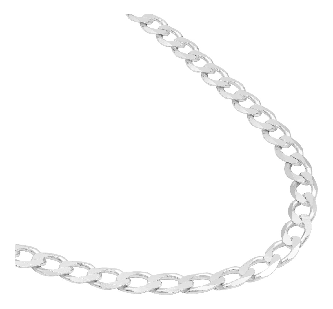 Joyaris Cadena Barbada Cubana Plata 925 Hombre 55cm 8mm Plateado