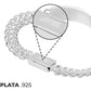 Joyaris Esclava Petatillo Placa Diamantada Plata 925 Hombre Plateado 16 Cm