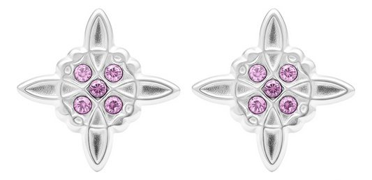 Aretes Huggies Plata 925 - Zirconia Corte Princesa - 1.4 Cm.