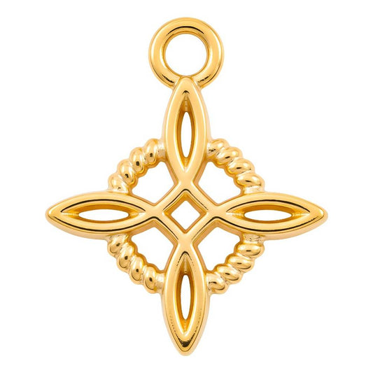 50 Pzs Dije Abalorio Colgante Nudo De Bruja Oro Laminado 18k Amarillo