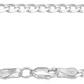 Joyaris Cadena Barbada Cubana Plata 925 Hombre 45cm 4mm Plateado