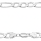Cadena Figaro 3x1 Gruesa Hombre Regalo Plata 925 9 Mm 60 Cm Plateado