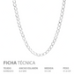 Joyaris Cadena Figaro 3x1 Plata 925 Hombre 55cm 8mm Plateado