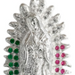 Dije Grande Virgen De Guadalupe Zirconias Plata 925