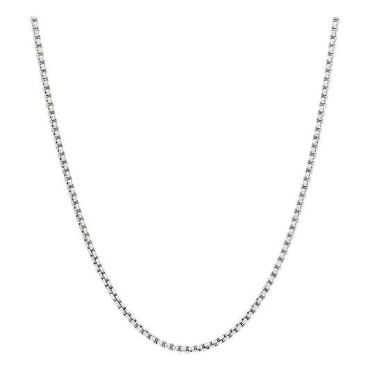 Cadena Unisex De Acero Inoxidable Estilo Box - 45 Cm X 3 Mm Plateado