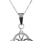 Collar Nudo De Bruja Celta Redondo Zirconias Plata Ley 925