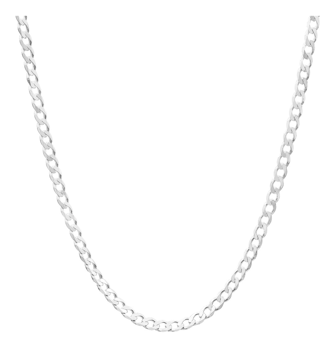 Joyaris Cadena Barbada Cubana Plata 925 Hombre 50cm 6mm Plateado