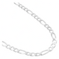 Cadena Figaro 3x1 Gruesa Hombre Regalo Plata 925 9 Mm 70 Cm Plateado