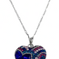Collar Aretes Corazón Artesanal Chico Piedras Plata Ley 925