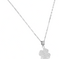 Collar Corazones Trebol 4 Hojas Zirconias Plata Ley 925