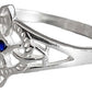 Anillo Nudo De Bruja Con Zirconia De Color Plata Solida 925