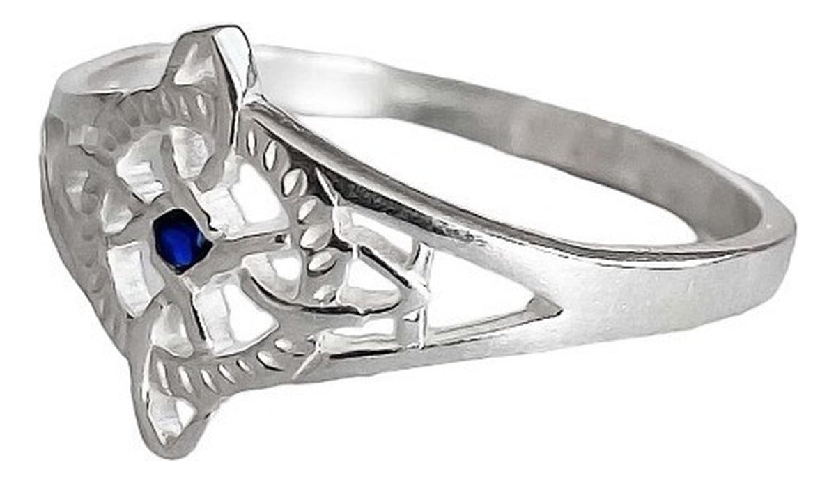 Anillo Nudo De Bruja Con Zirconia De Color Plata Solida 925