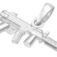 Joyaris Dije Subfusil Silenciador Plata 925 Hombre 26mm Plateado
