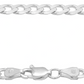 Joyaris Cadena Barbada Cubana Plata 925 Hombre 50cm 5mm Plateado