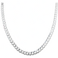 Cadena Cubana Gruesa Diamantada Hombre Plata 925 65cm X 8mm