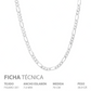 Cadena Figaro 3x1 Gruesa Hombre Regalo Plata 925 7 Mm 70 Cm Plateado