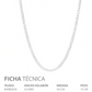 Joyaris Cadena Barbada Cubana Plata 925 Hombre 50cm 5mm Plateado
