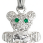 Dije Osito Corazón Amor Zirconias Regalo Plata Ley 925